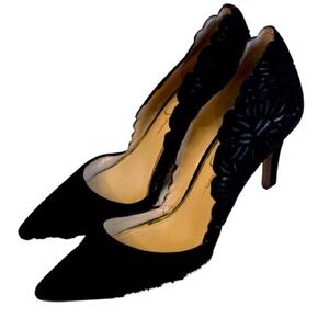 CLEARANCE - ✨ Jessica Simpson Black Suede Textured Pumps – Size 7.5 ✨